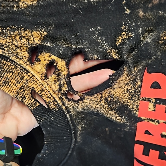 Justin Bieber H & M Purpose Tour bleachy graphic sweatshirt see photos large - Picture 5 of 10